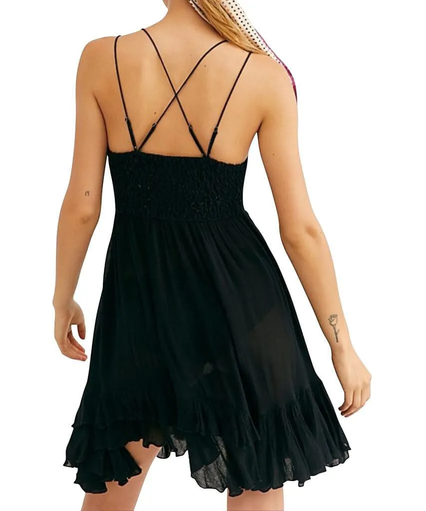 Adella Slip Dress, Black