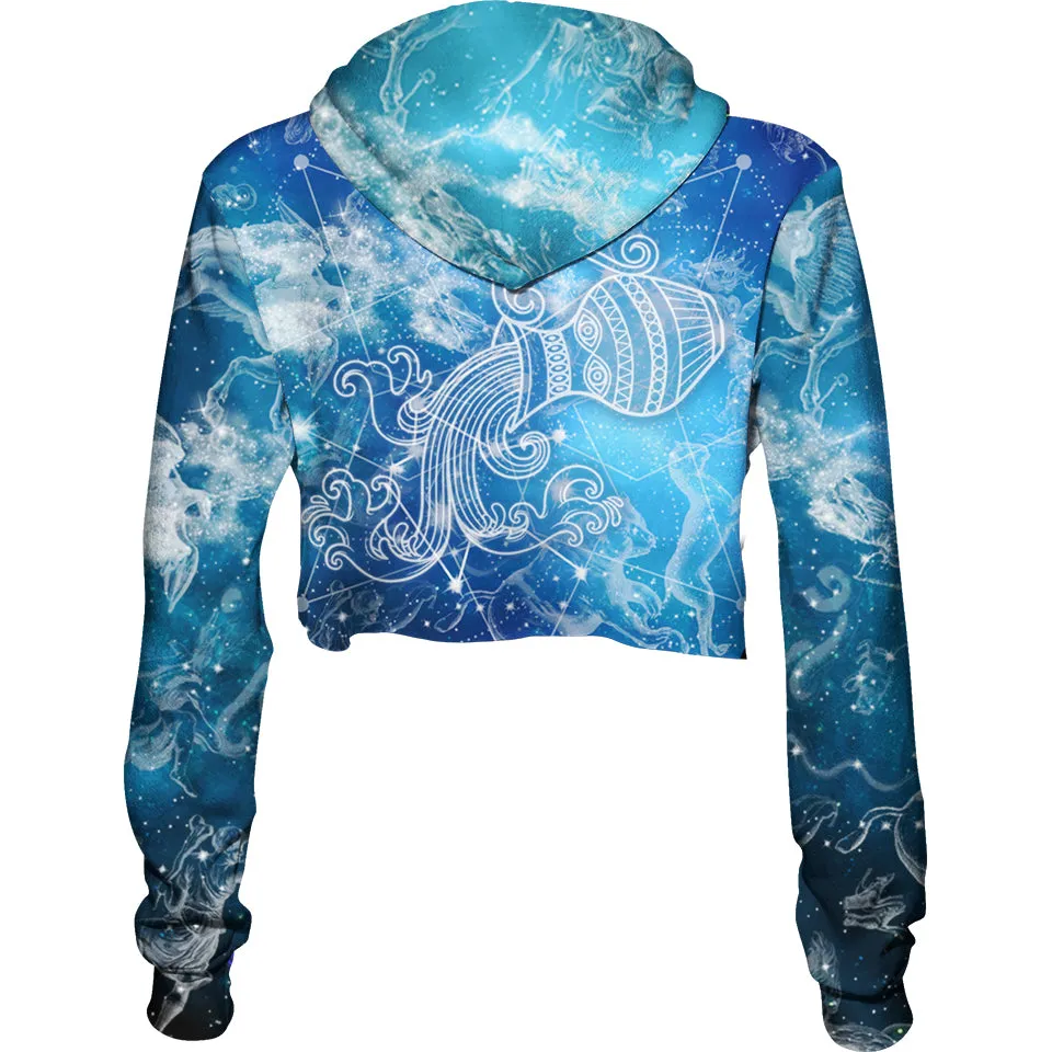 Aquarius Crop Hoodie