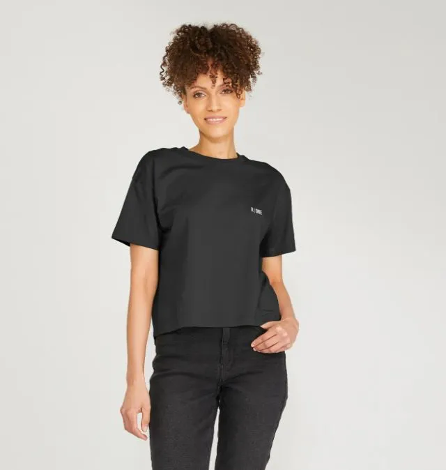 B-Relaxed Crop T-shirt Black