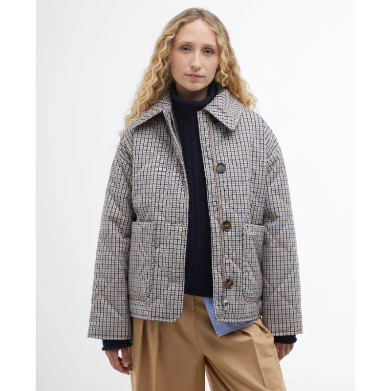 Barbour Cassidie Ladies Quilt Jacket - Sky Micro Check