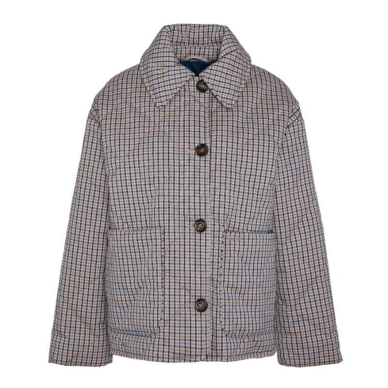 Barbour Cassidie Ladies Quilt Jacket - Sky Micro Check