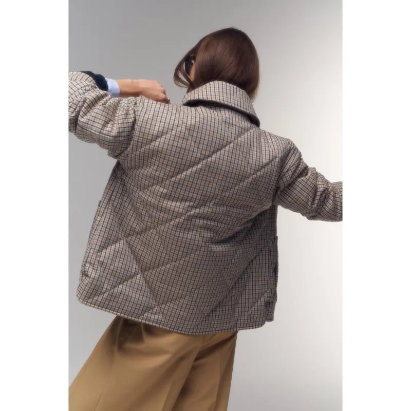 Barbour Cassidie Ladies Quilt Jacket - Sky Micro Check