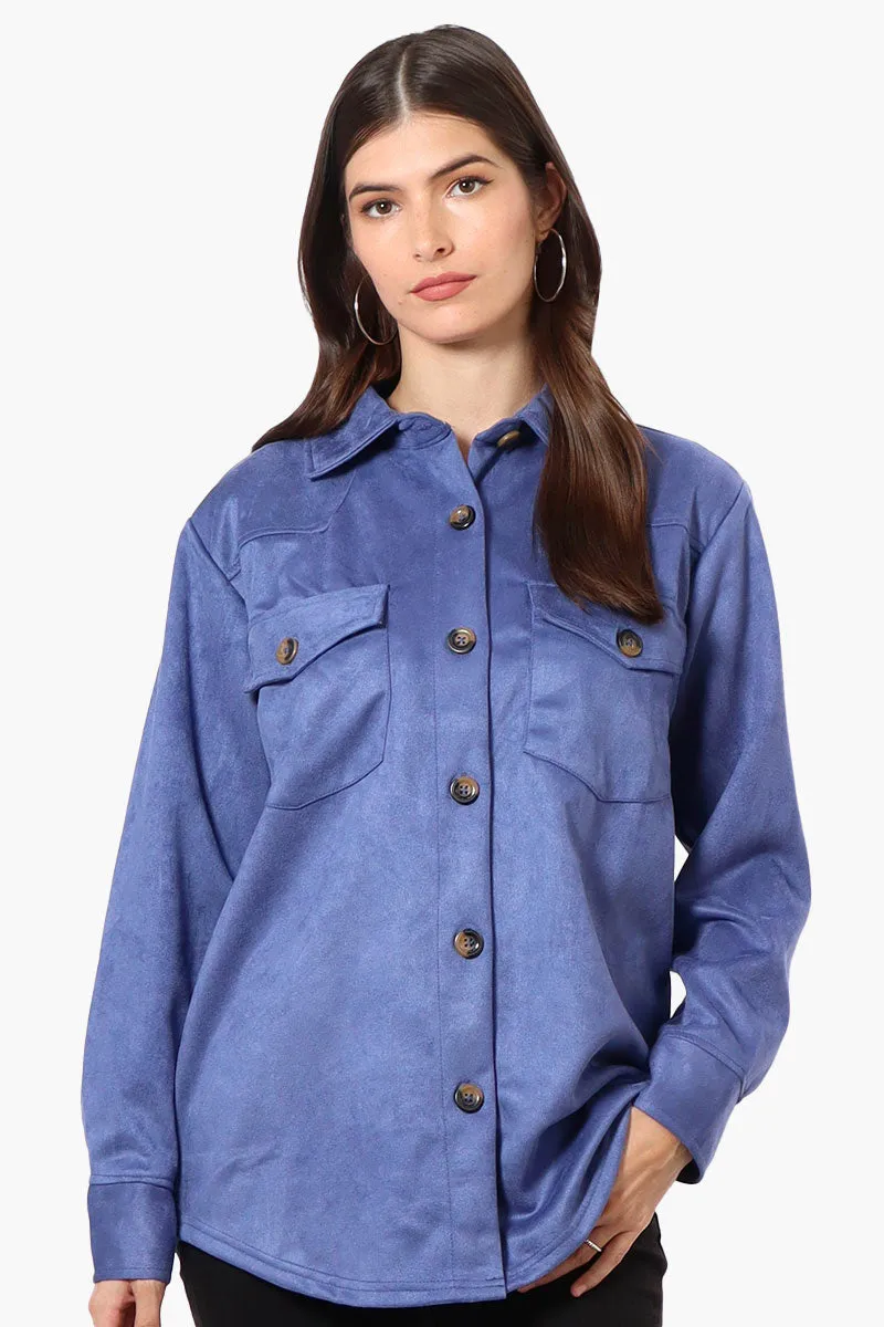 Beechers Brook Button Down Flap Pocket Lightweight Jacket - Blue