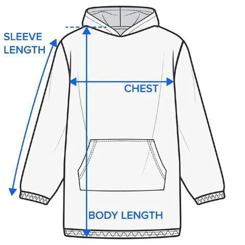 Blue Sashells Wearable Blanket Hoodie