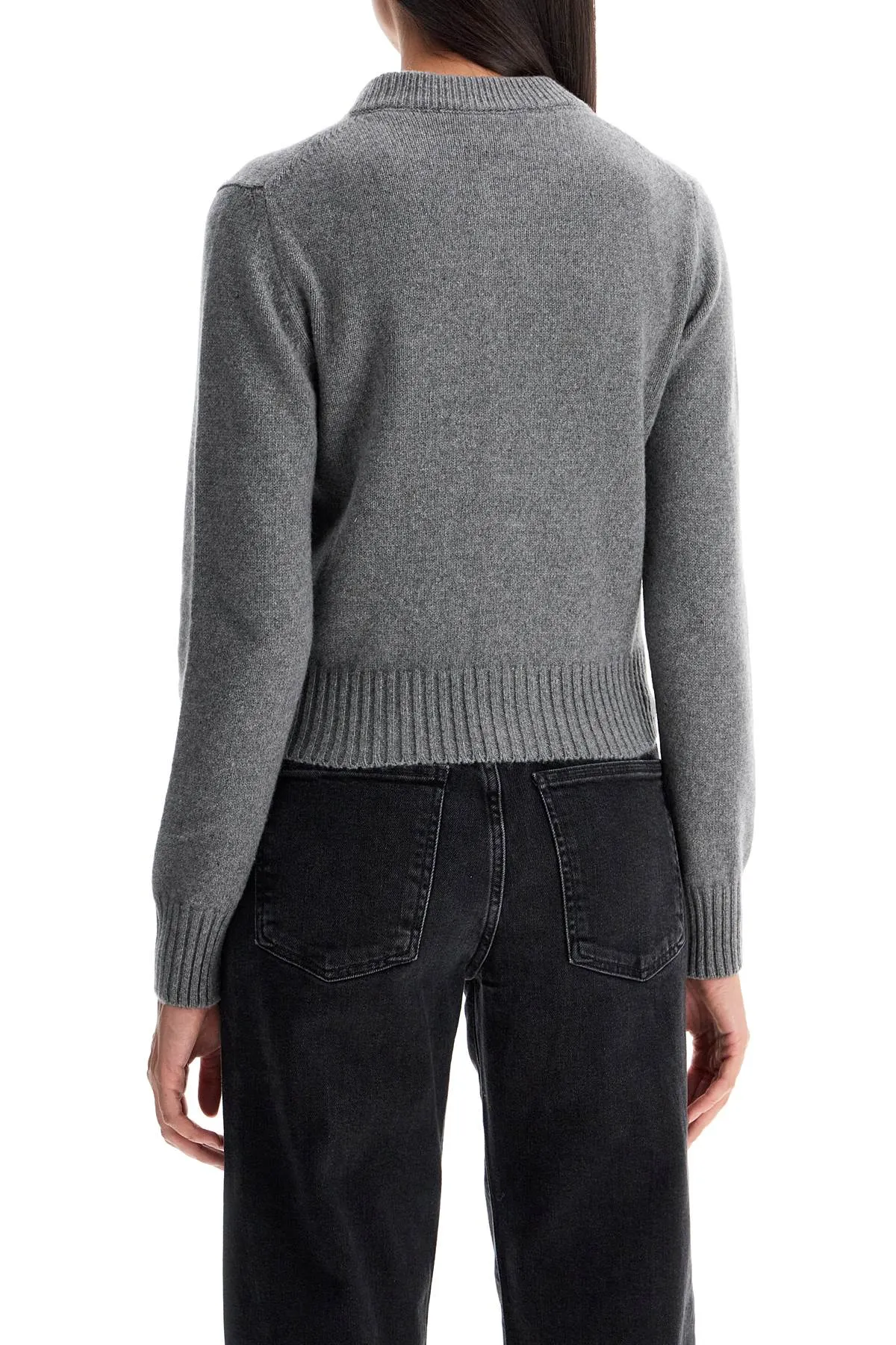 cashmere crewneck cardigan