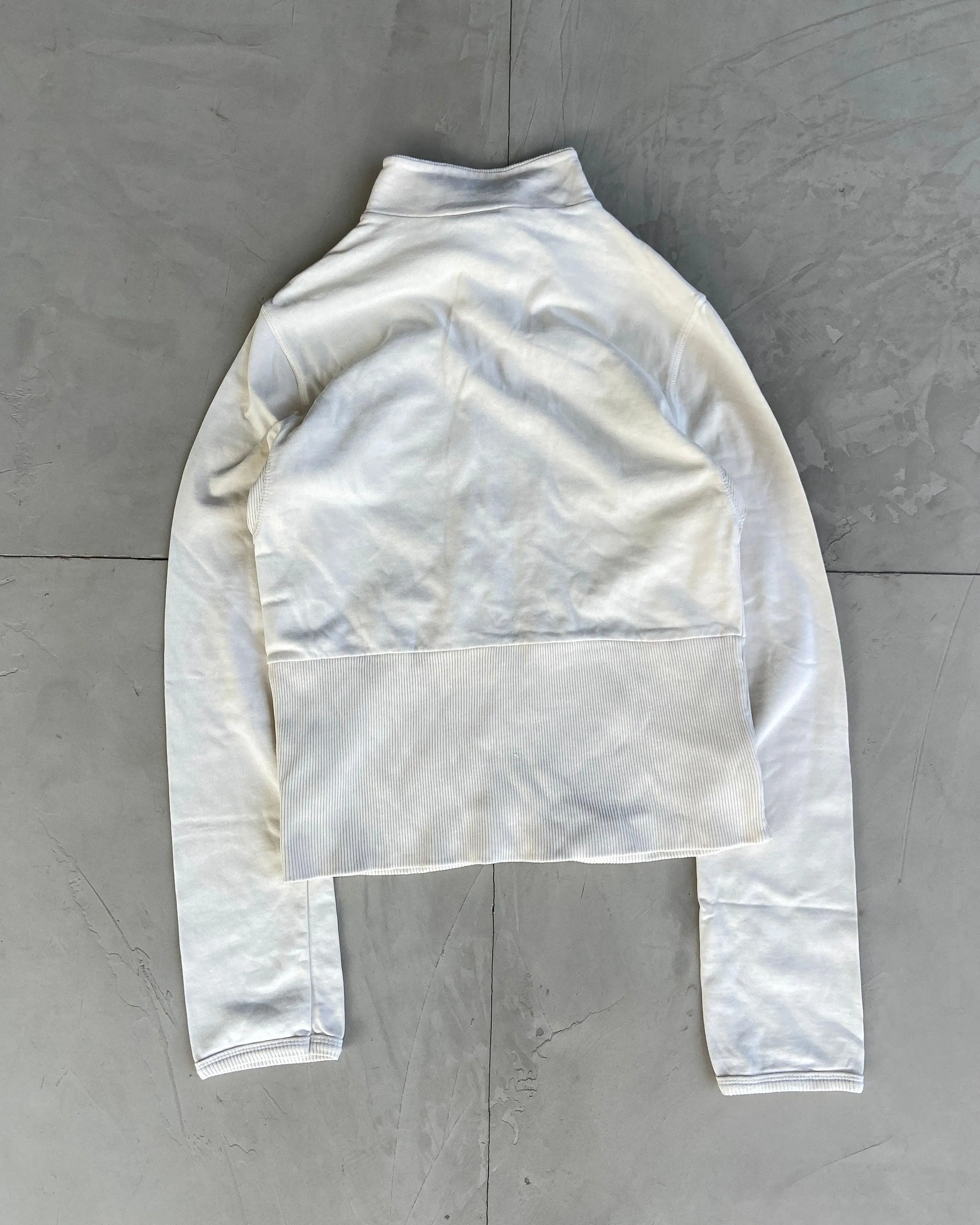 DIESEL WHITE LOGO ZIP UP SWEATSHIRT - M/L