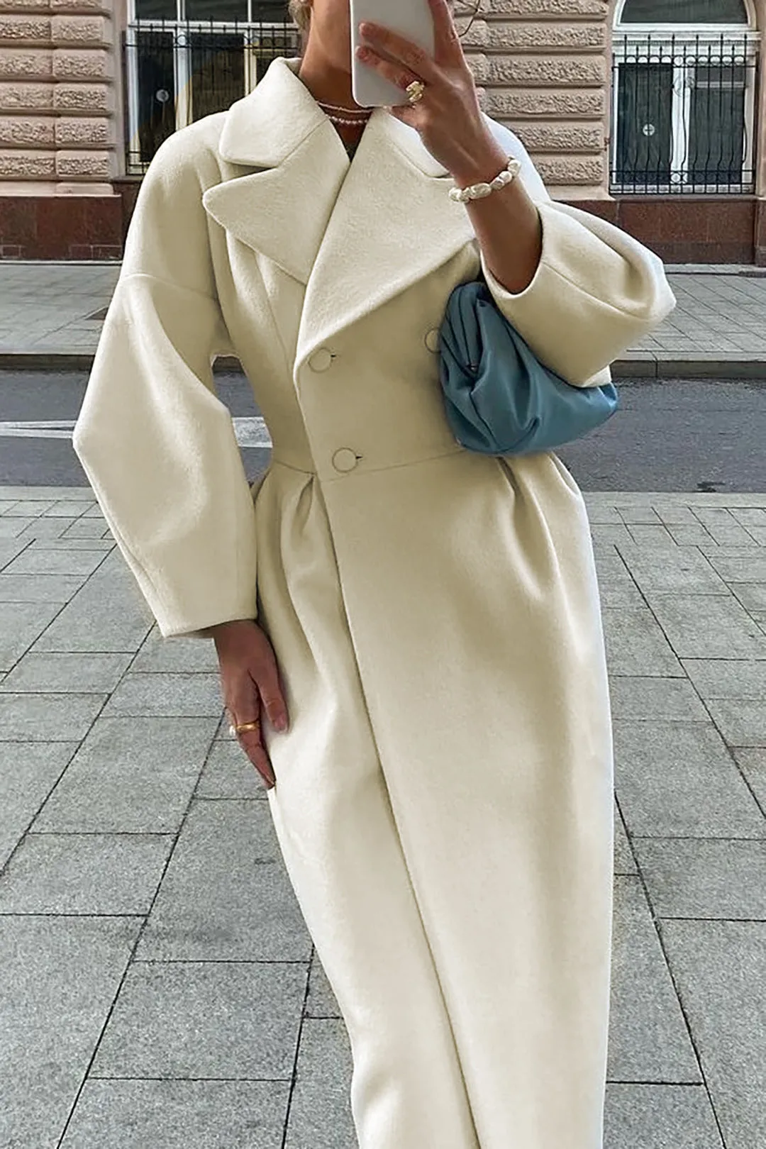 Double Breasted Long Trench Coat