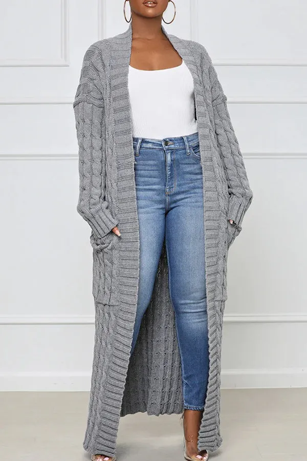 Easy To Love Cable Knit Cardigan