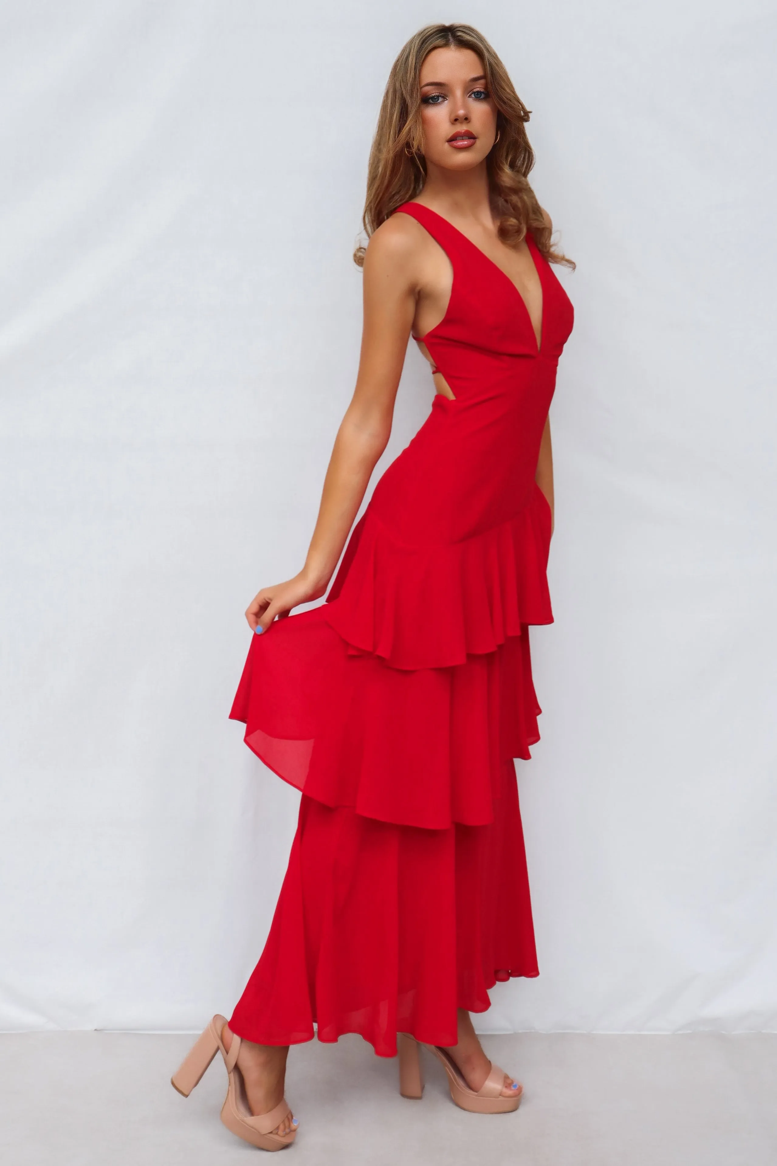 Elleny Maxi Dress - Red