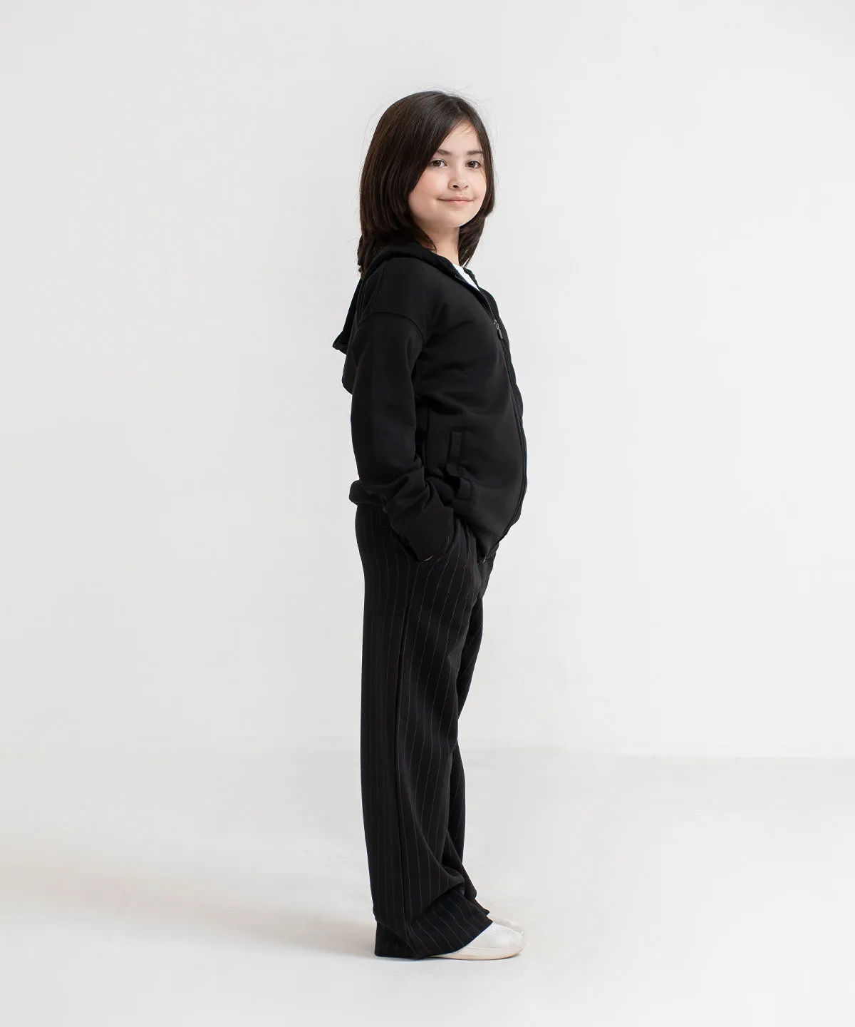 Girls' LuxeSterch Pin Stripe Pants