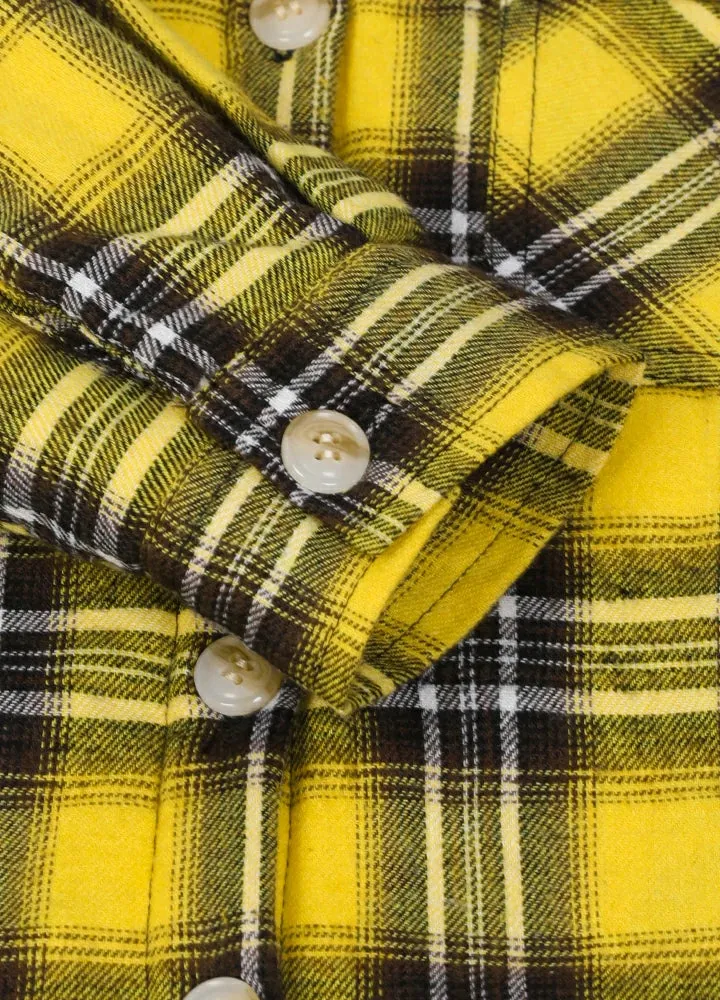 Girls Matching Family Yellow Hooded Plaid Flannel Shirt Jacket