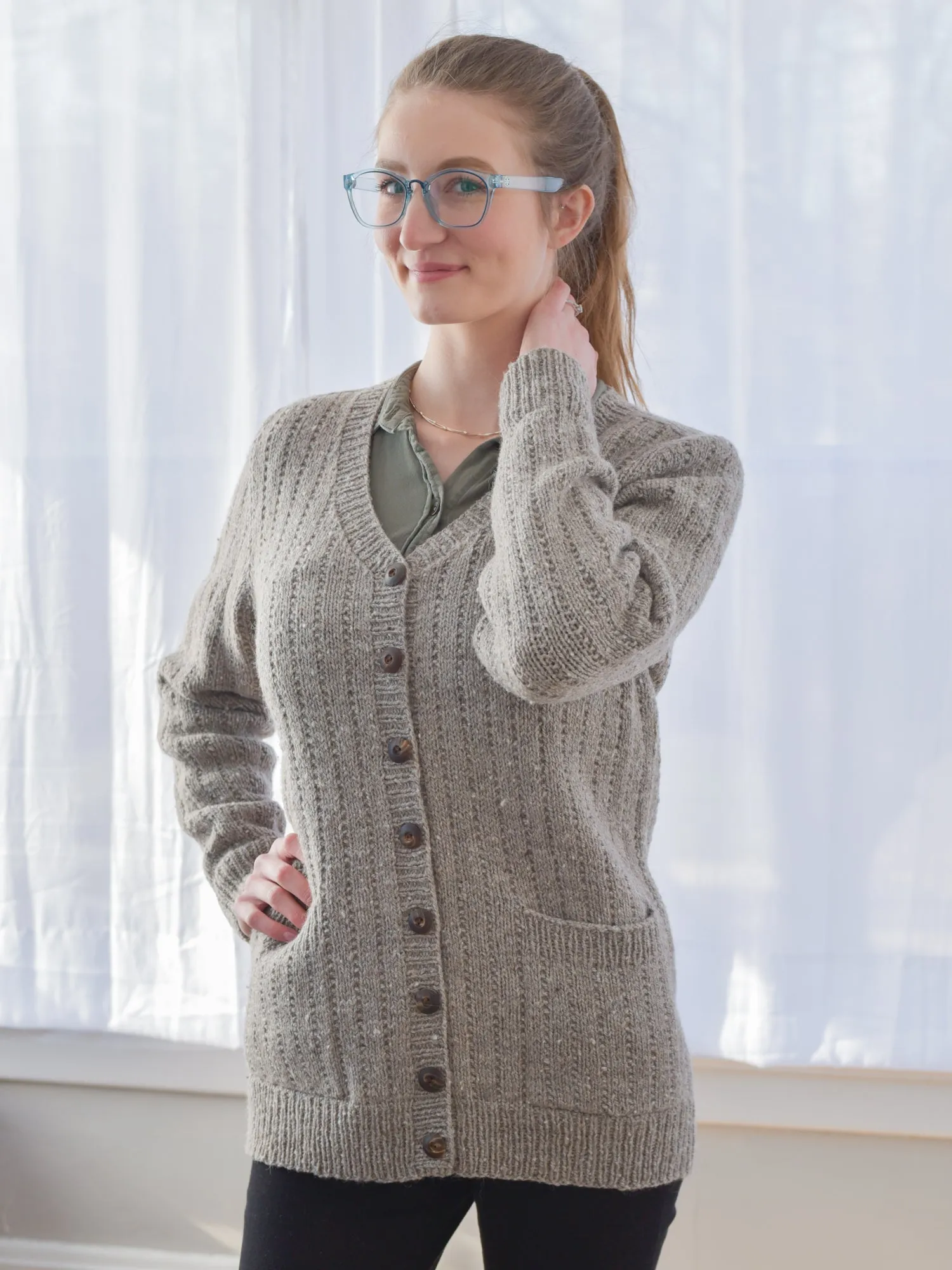 Her Home Office Cardigan <br/><small>knitting pattern</small>