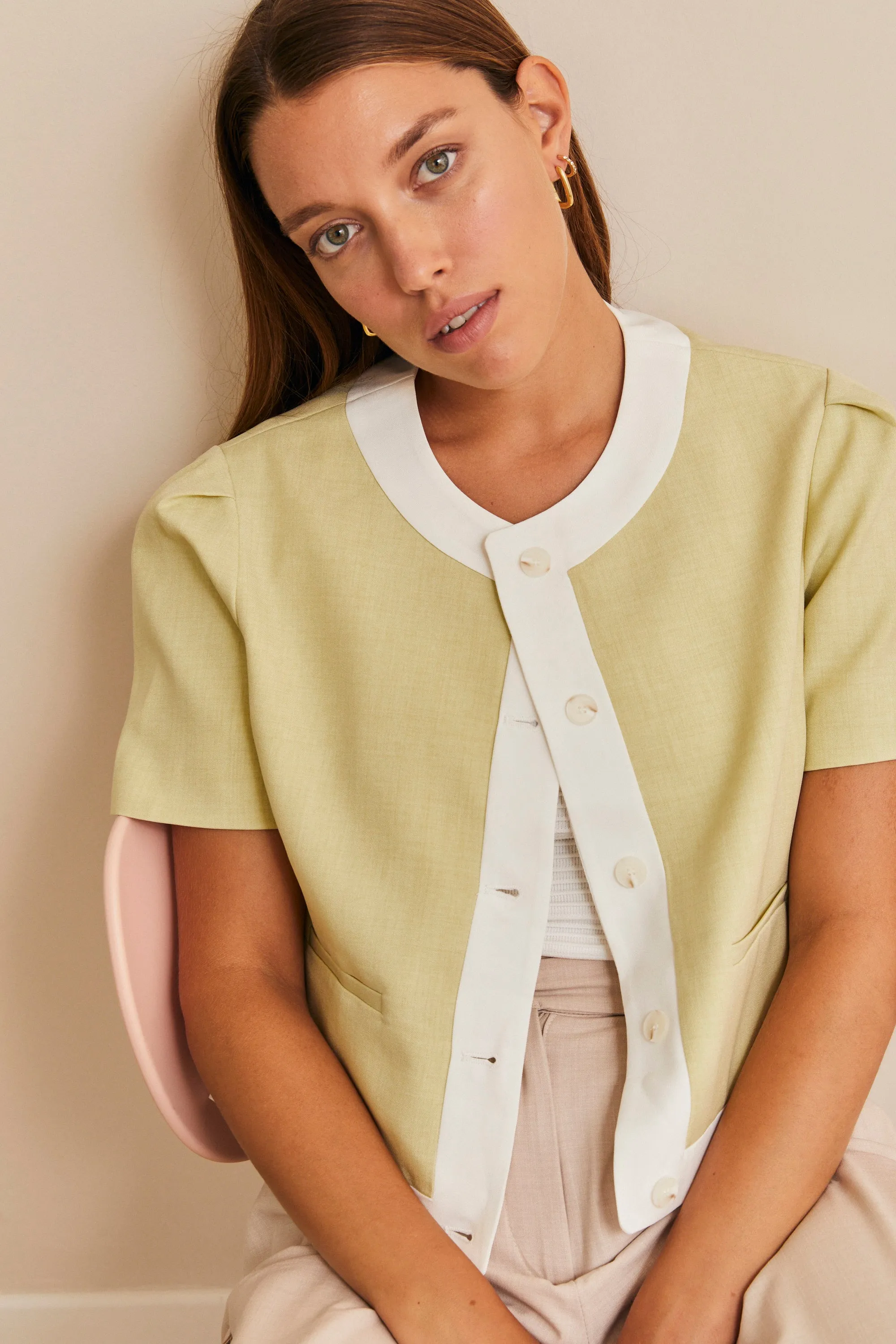 HOS Boxy Short Sleeve Blazer