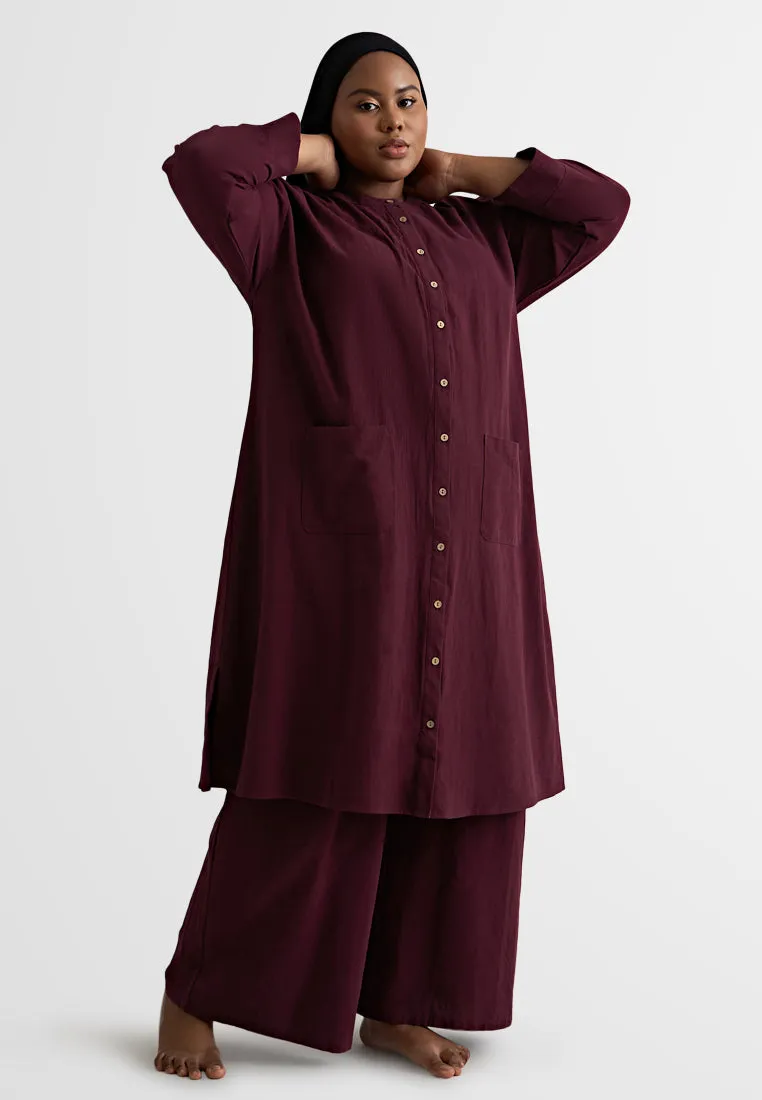 Keizi ZEN Long Button Tunic Top