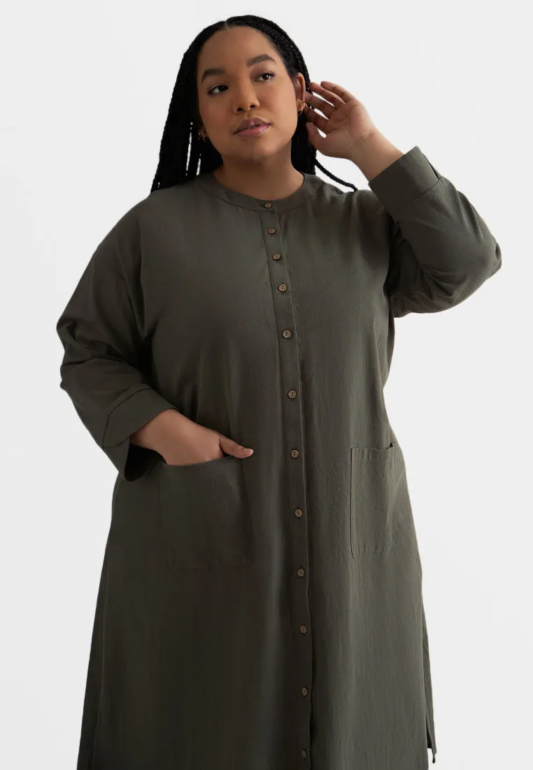 Keizi ZEN Long Button Tunic Top