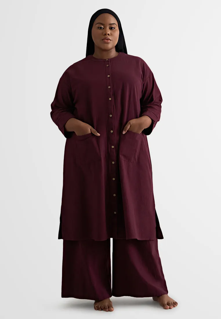 Keizi ZEN Long Button Tunic Top