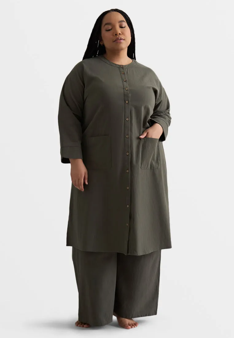 Keizi ZEN Long Button Tunic Top