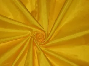 Mary Ann plain silk fabric Yellow silk 44&quot;