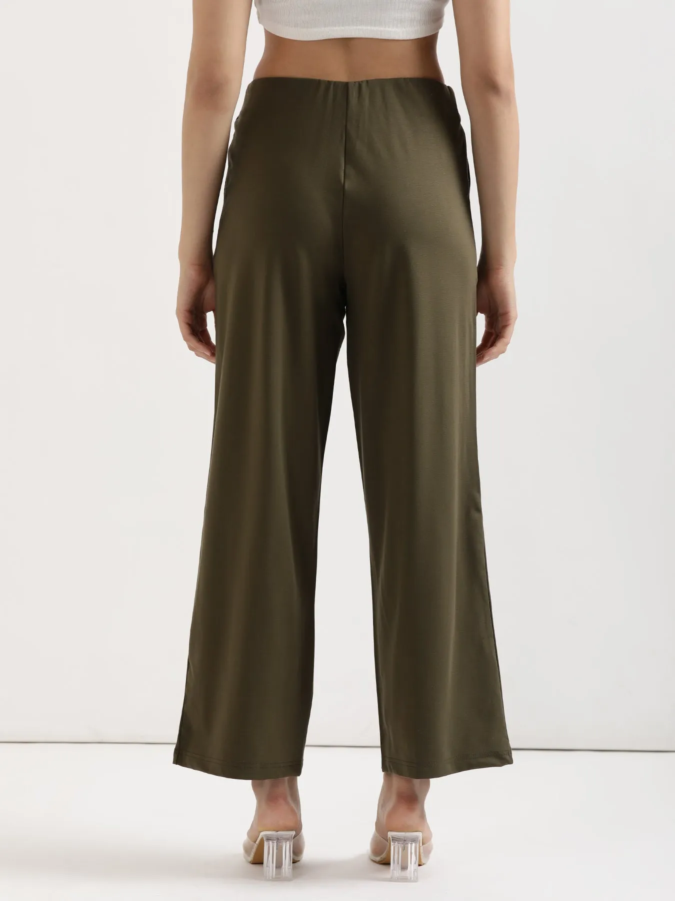 Olive Green Wide Leg Pants