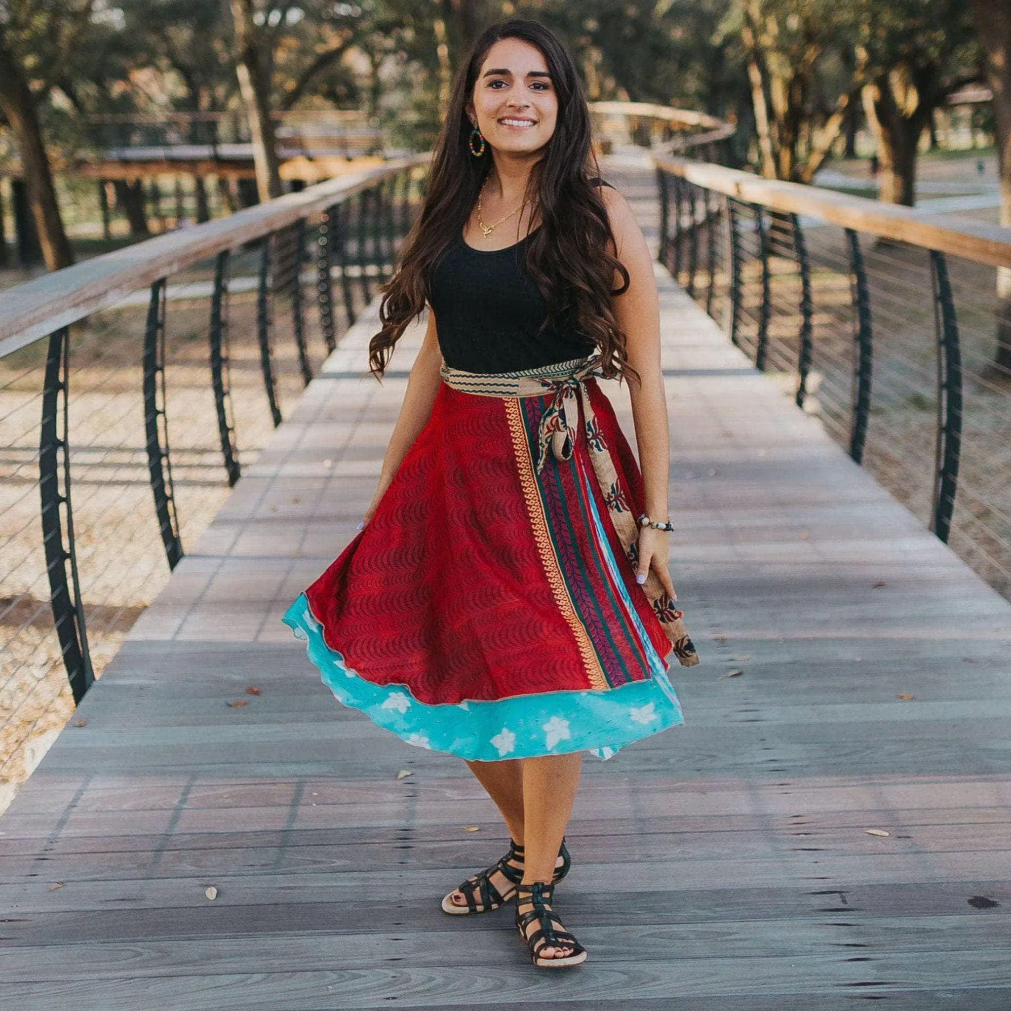 One of a Kind Sari Wrap Skirt