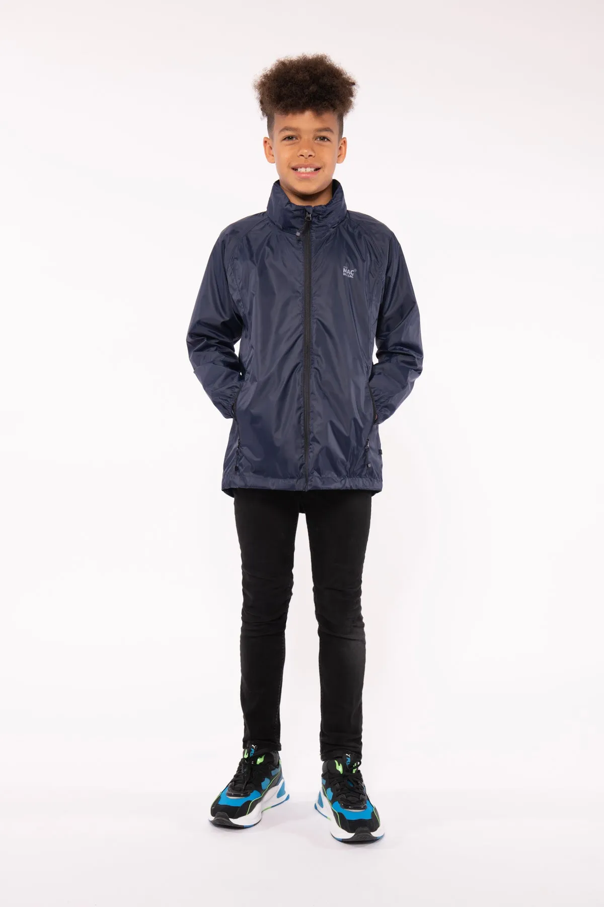 Origin Mini Packable Waterproof Kids Jacket - Navy