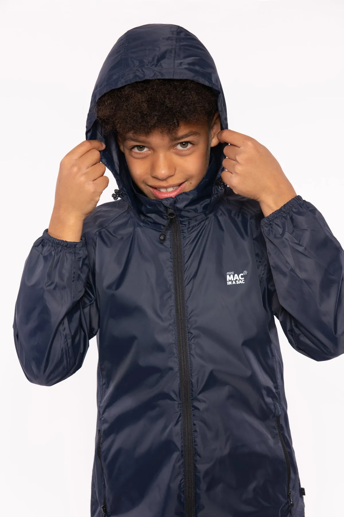 Origin Mini Packable Waterproof Kids Jacket - Navy