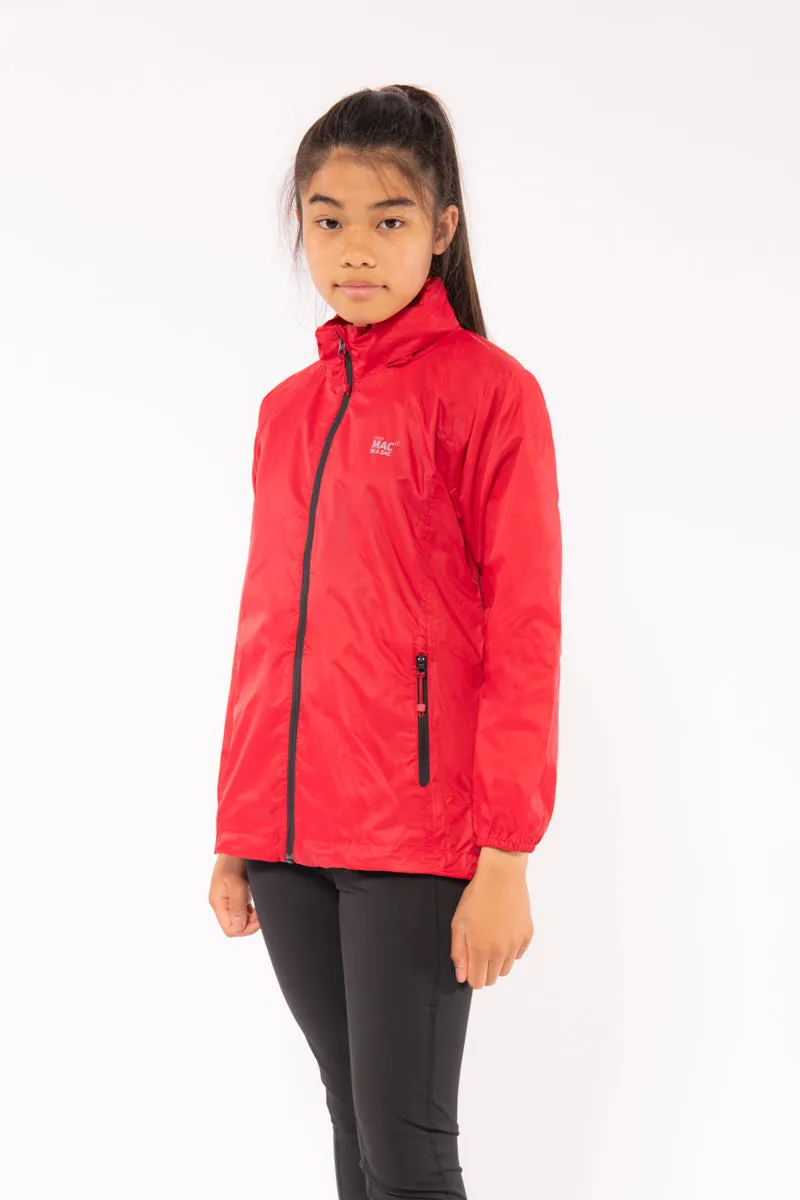 Origin Mini Packable Waterproof Kids Jacket - Red