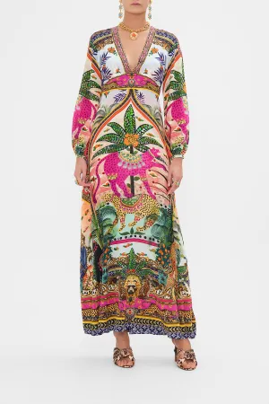 PRINTED LANTERN SLEEVE DRESS ALESSANDROS ATLANTIS