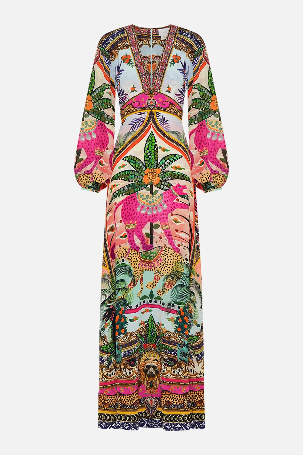 PRINTED LANTERN SLEEVE DRESS ALESSANDROS ATLANTIS