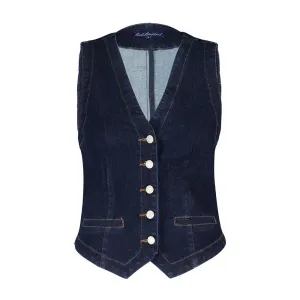 Robie Dark Blue Denim Waistcoat