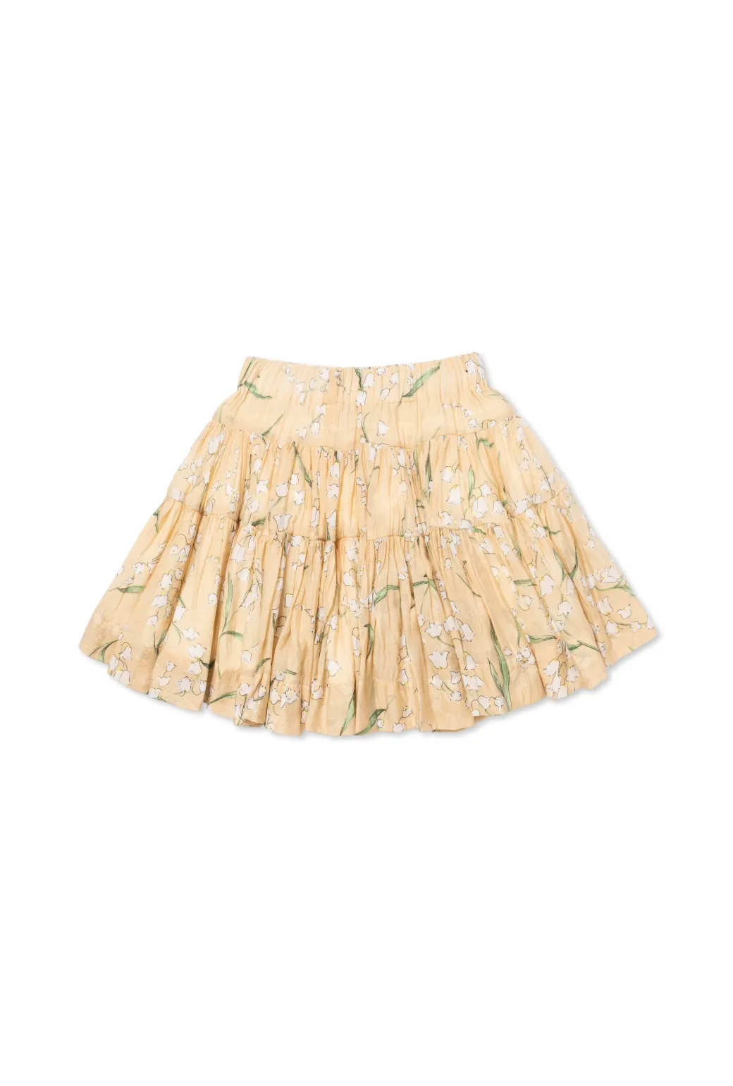 SAMPLE - Tiered Mini Skirt - Ivory Lily of the Valley - Final Sale