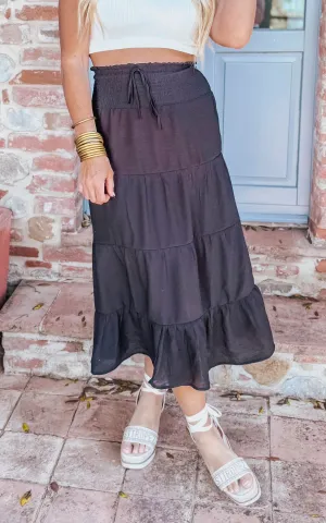 Serenaded by the City Smocked Maxi Skirt - Final Sale**