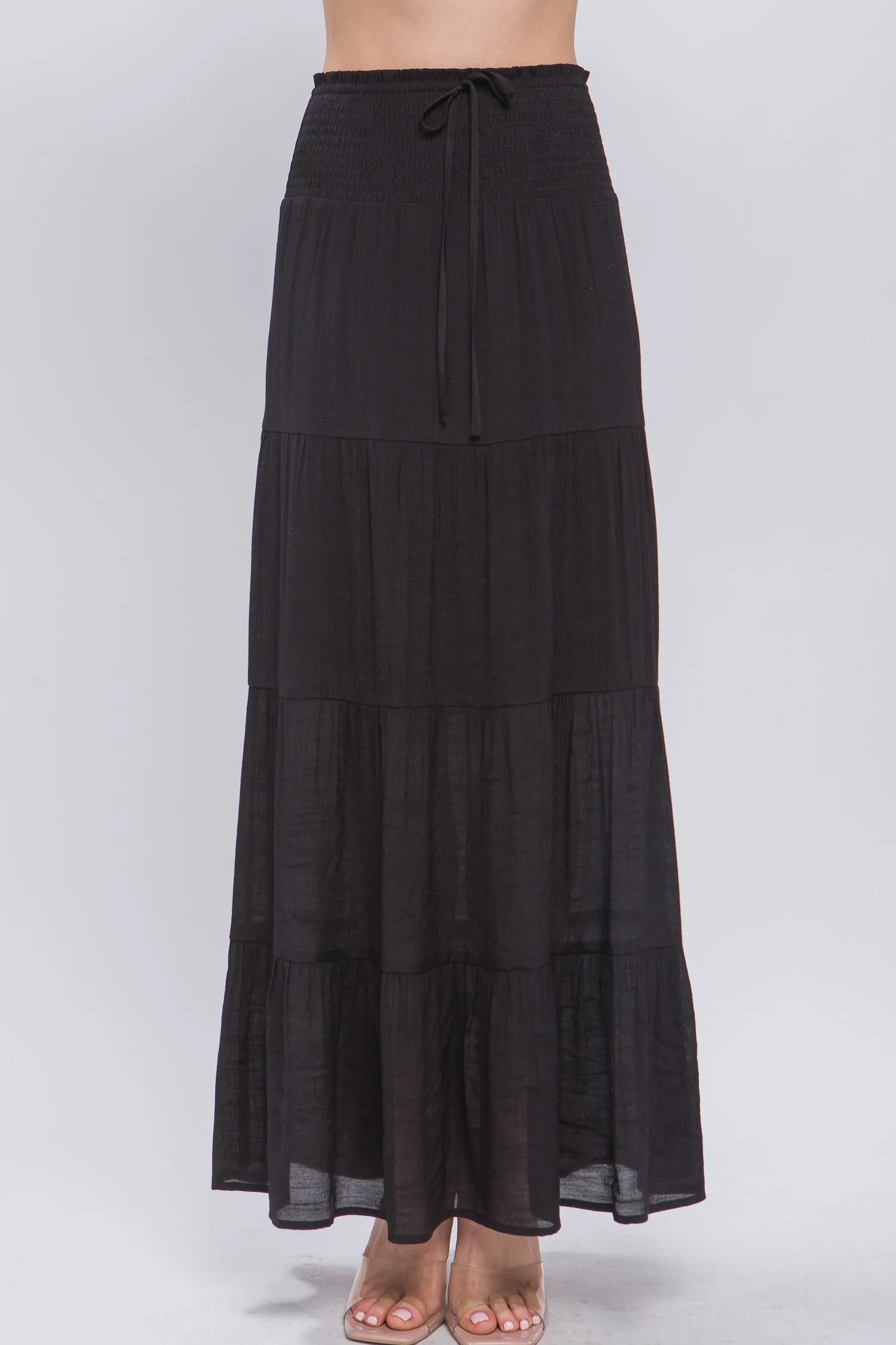 Serenaded by the City Smocked Maxi Skirt - Final Sale**