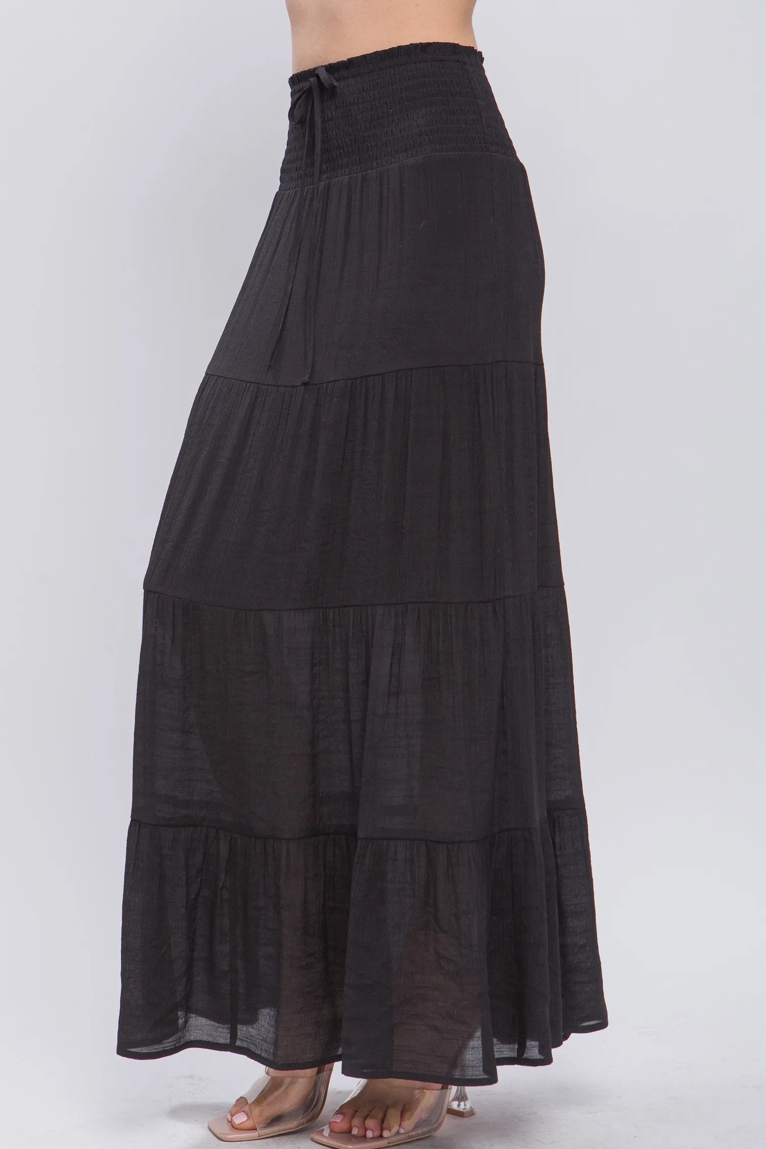 Serenaded by the City Smocked Maxi Skirt - Final Sale**