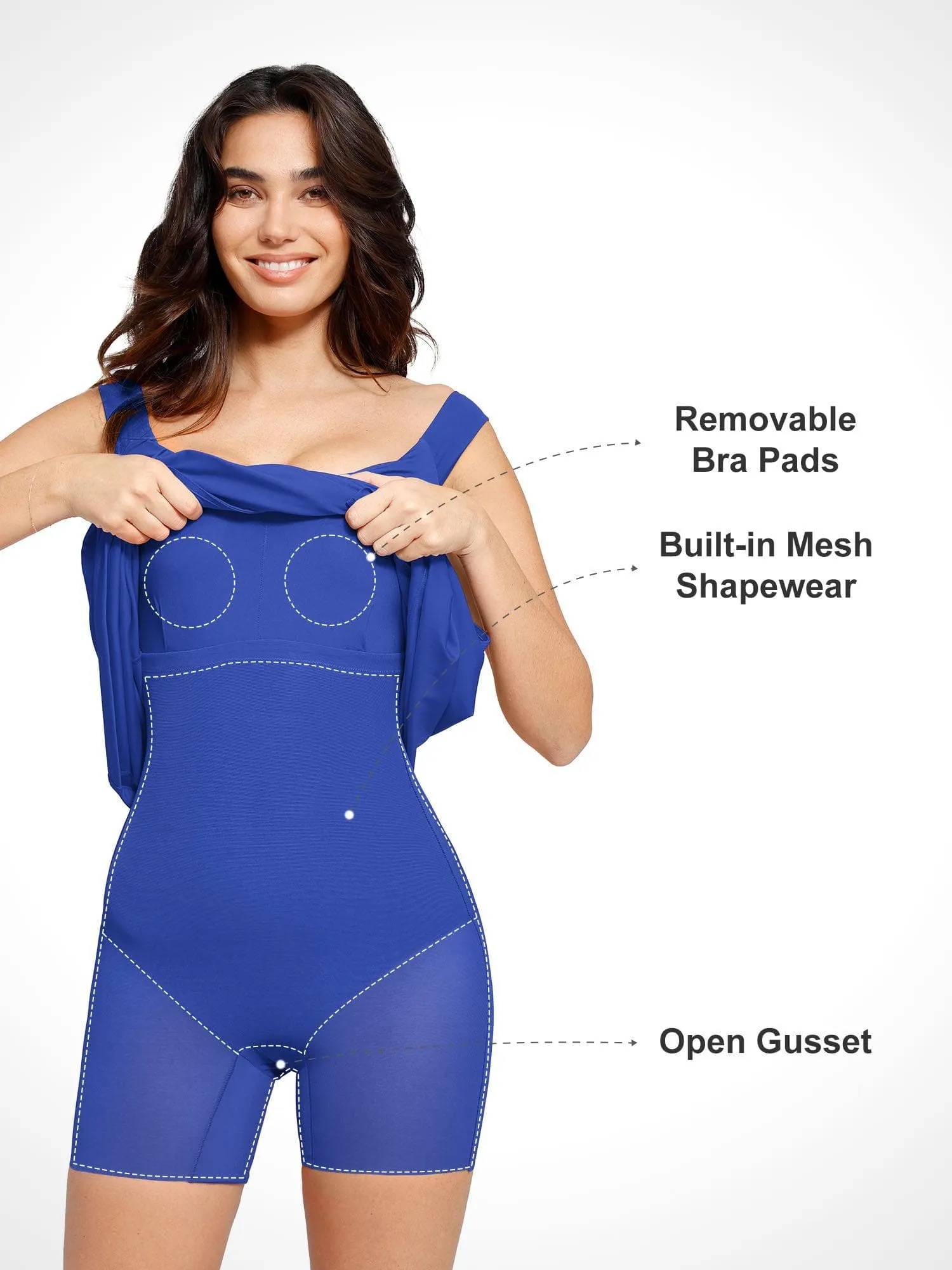 Shapewear Built-In Sculpting Midi Dress or Jumpsuit