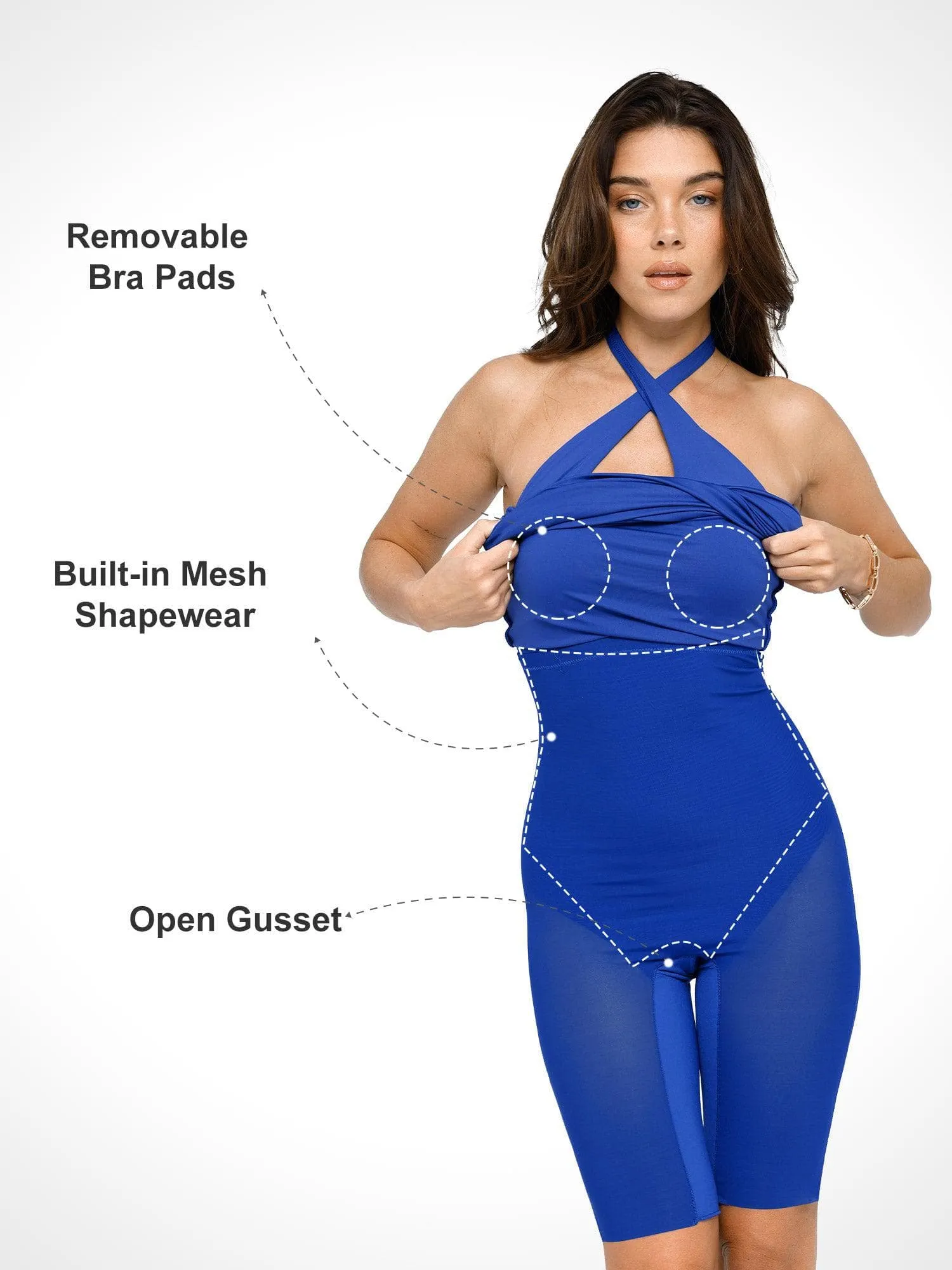 Shapewear Built-In Sculpting Midi Dress or Jumpsuit