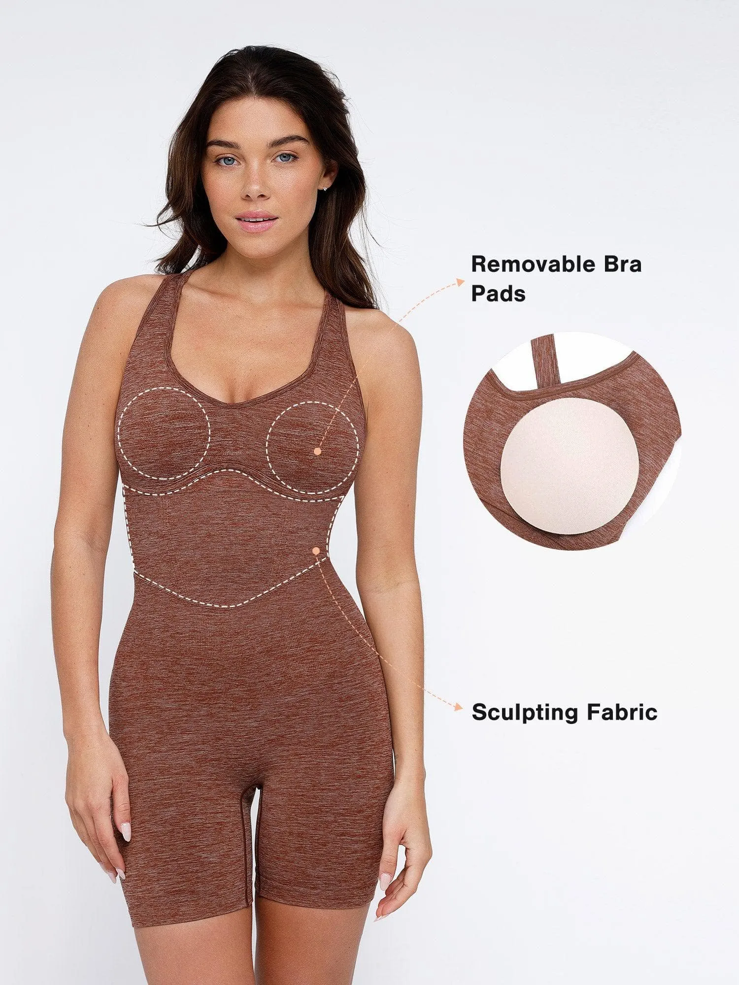 Shapewear Seamless Sport Crossback Romper