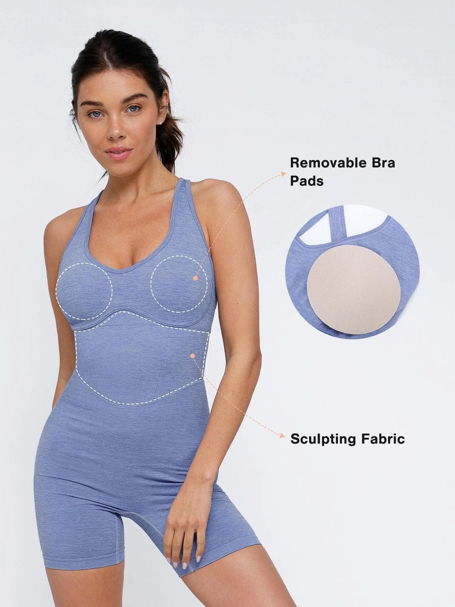 Shapewear Seamless Sport Crossback Romper