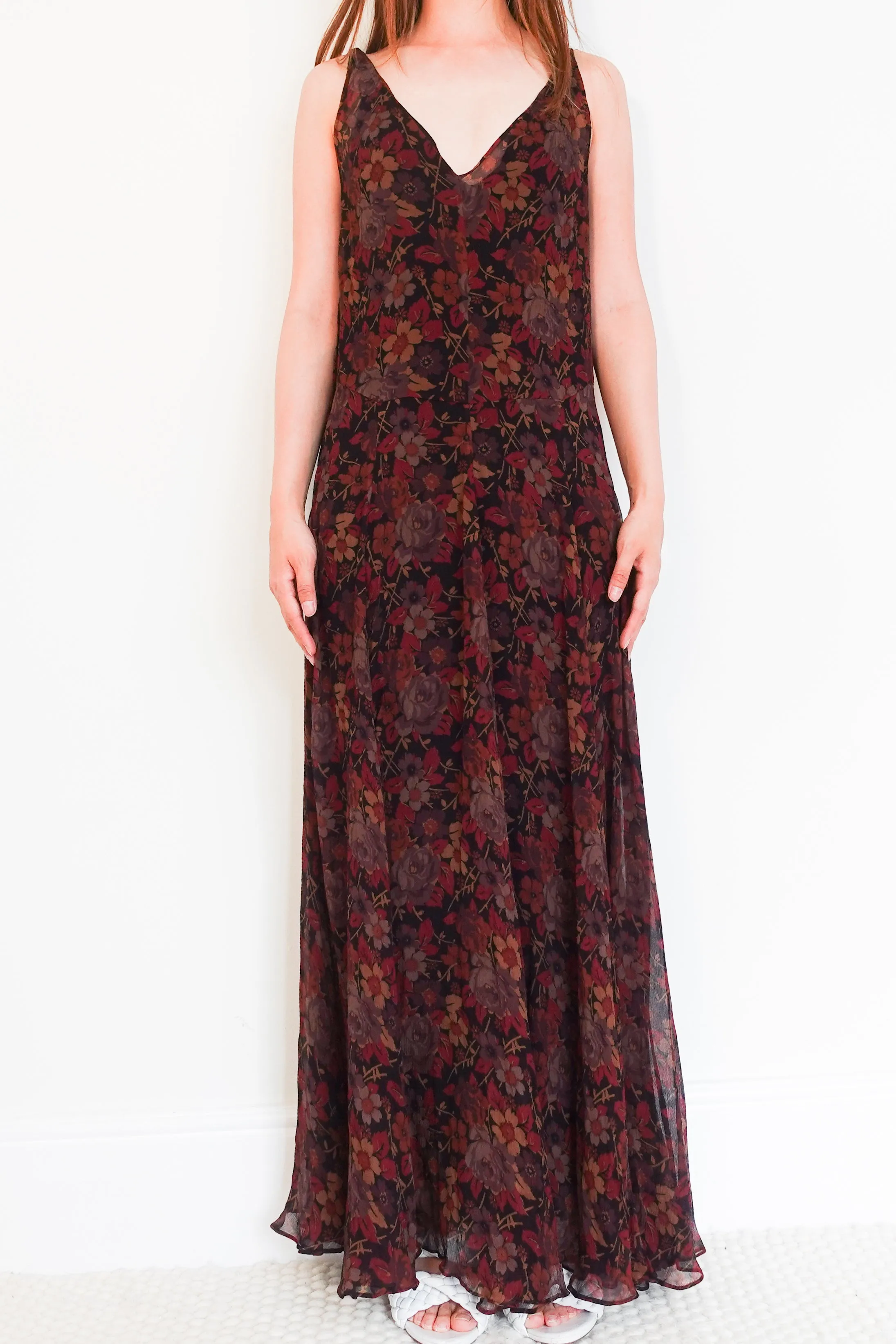 Silk maxi floral dress RRP £250