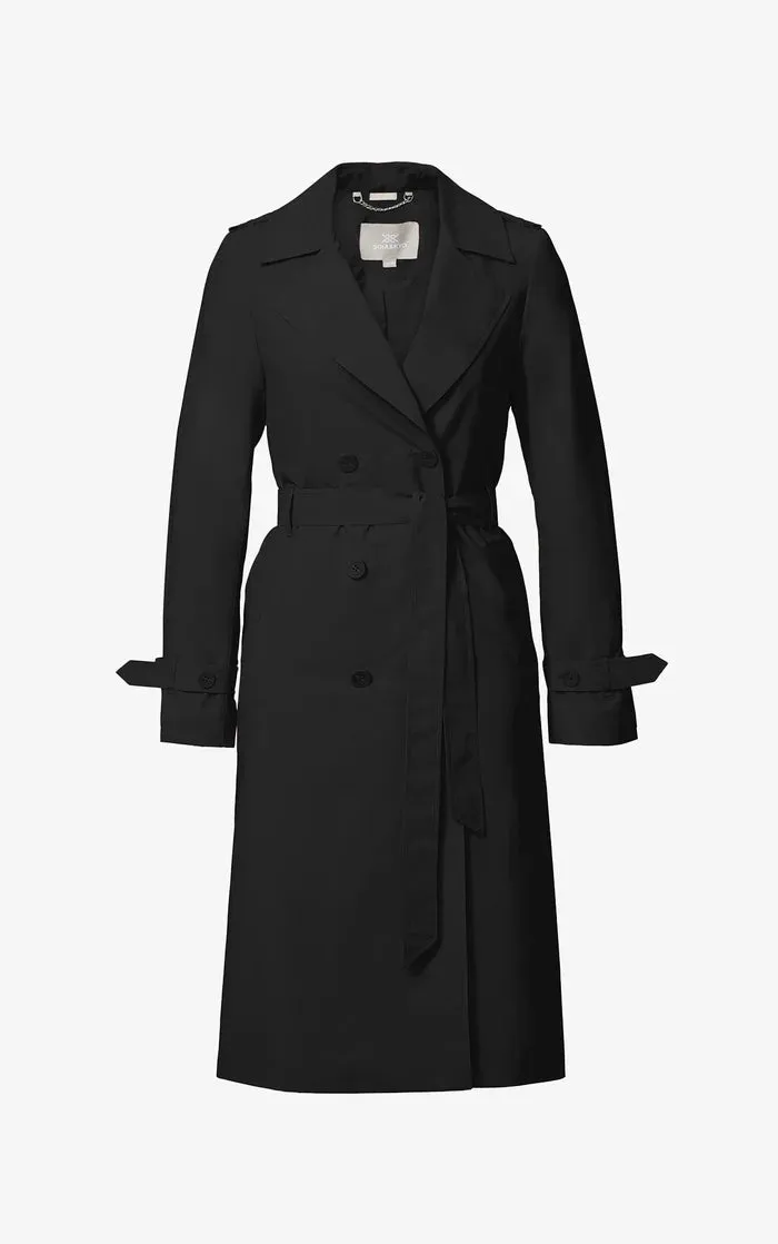 SOIA&KYO BLAIRE - Semi-Fitted Double-Breasted Trench With Shoulder Tabs