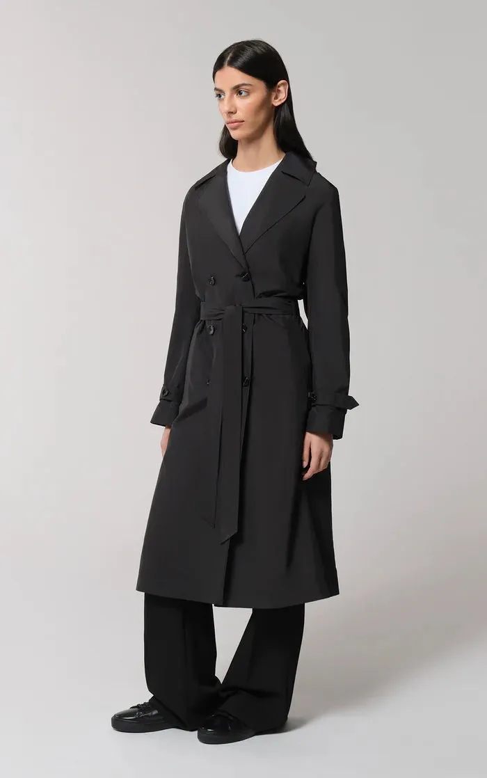 SOIA&KYO BLAIRE - Semi-Fitted Double-Breasted Trench With Shoulder Tabs