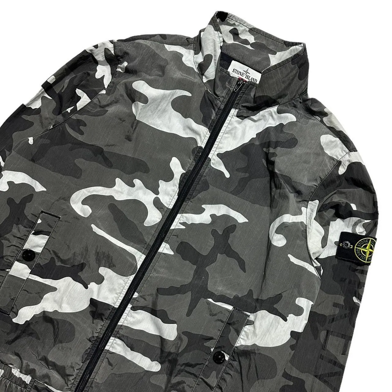 Stone Island White Camo Nylon Jacket