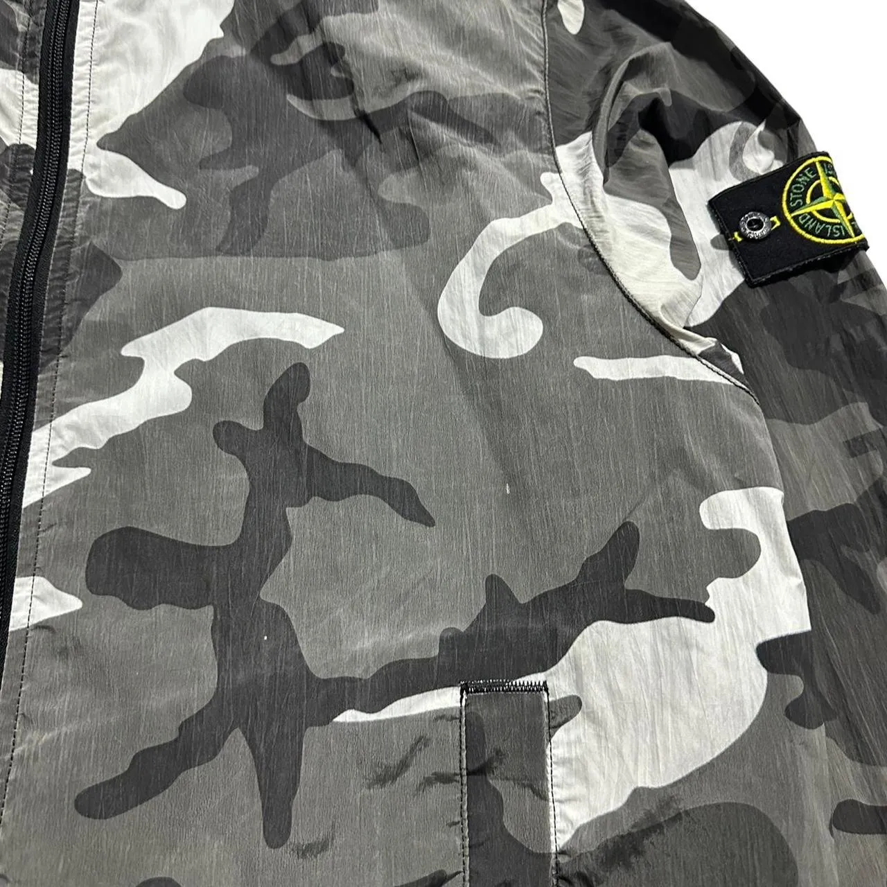 Stone Island White Camo Nylon Jacket