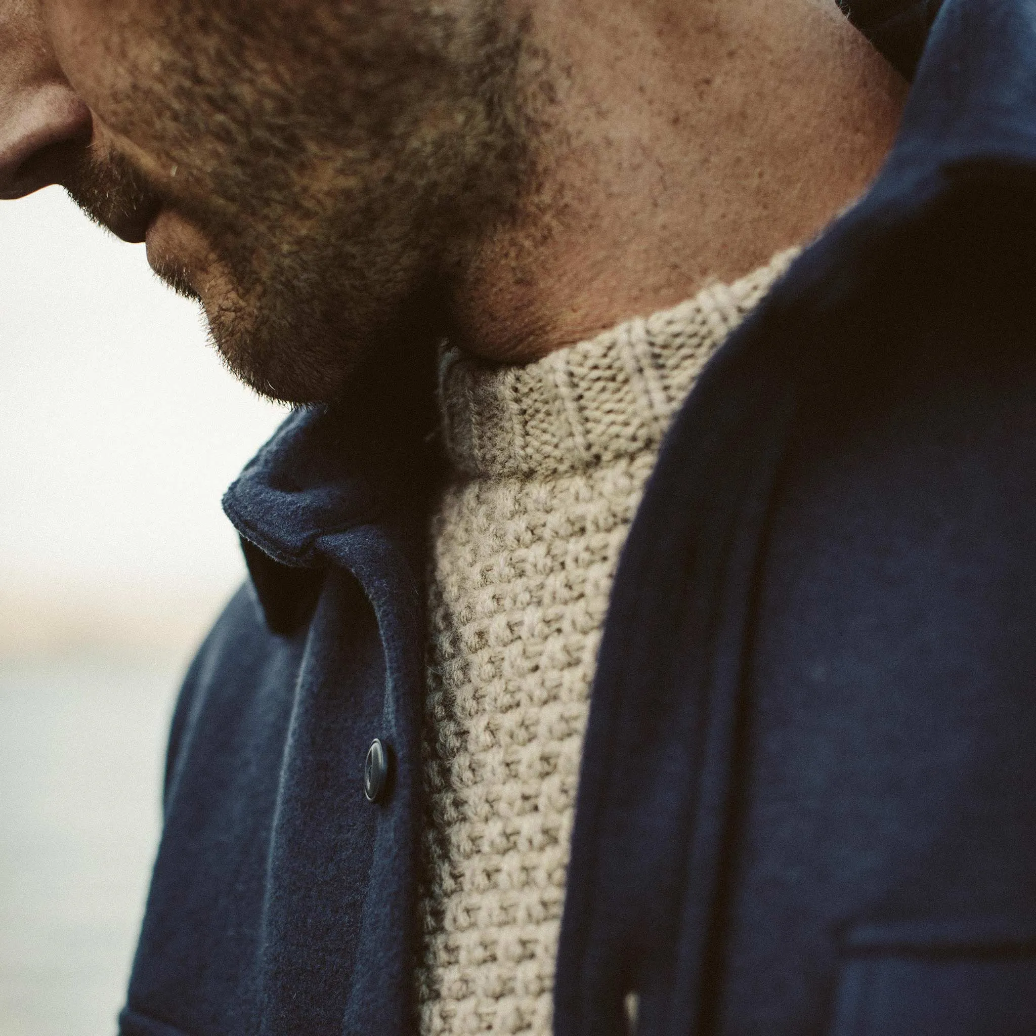 The Fisherman Sweater in Natural Melange