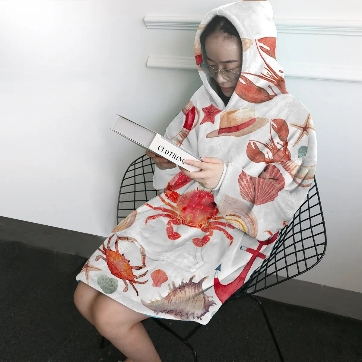 The Red Crab Wearable Blanket Hoodie