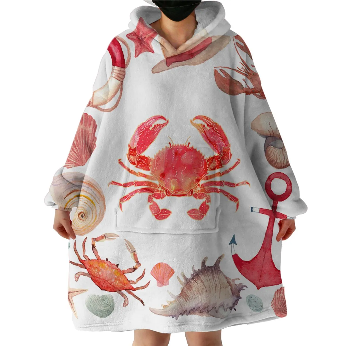 The Red Crab Wearable Blanket Hoodie