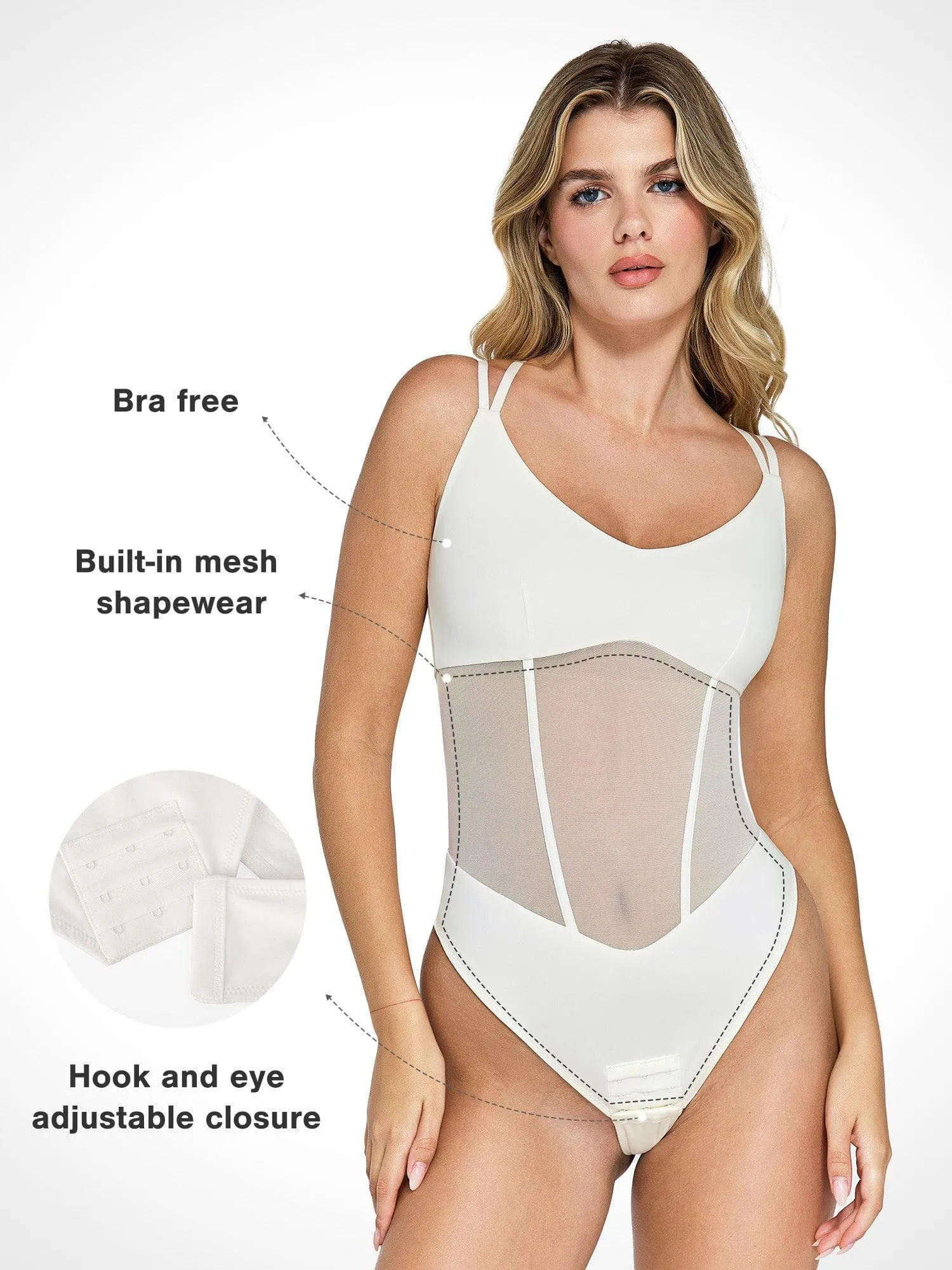 The Shapewear Bodysuit with Mesh Detail