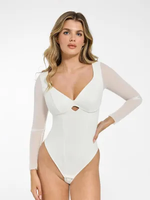 The Shapewear Bodysuit with Mesh Sleeves