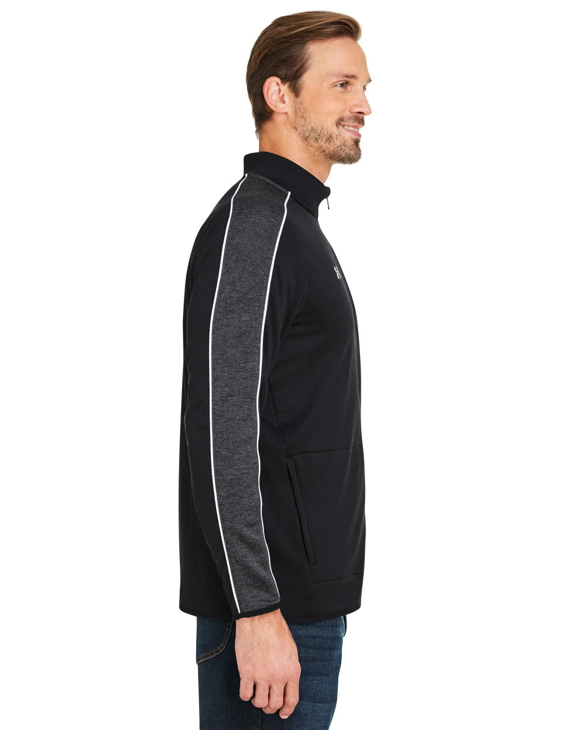 Under Armour Mens Command 2.0 Custom Full-Zips, Black