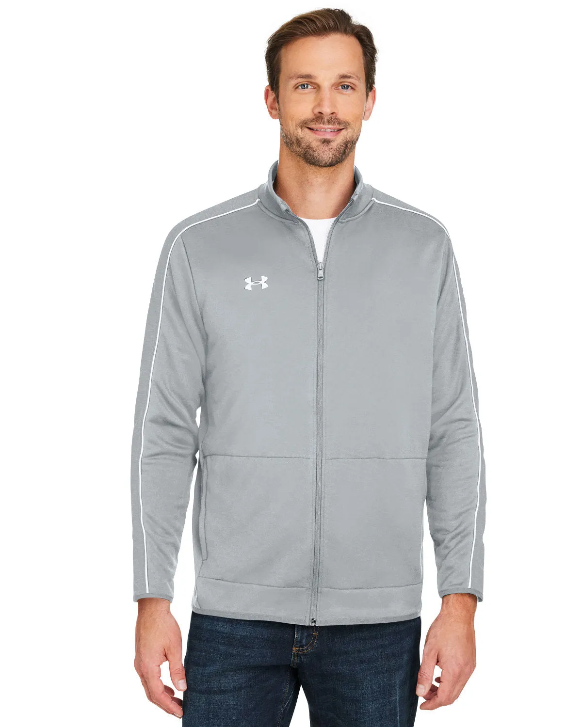 Under Armour Mens Command 2.0 Custom Full-Zips, Medium Grey